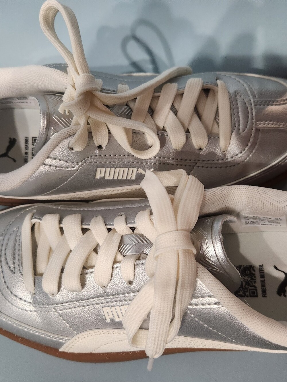 Puma Club Era II Womens Size US Size 7 Silver Sneakers - Picture 8 of 15